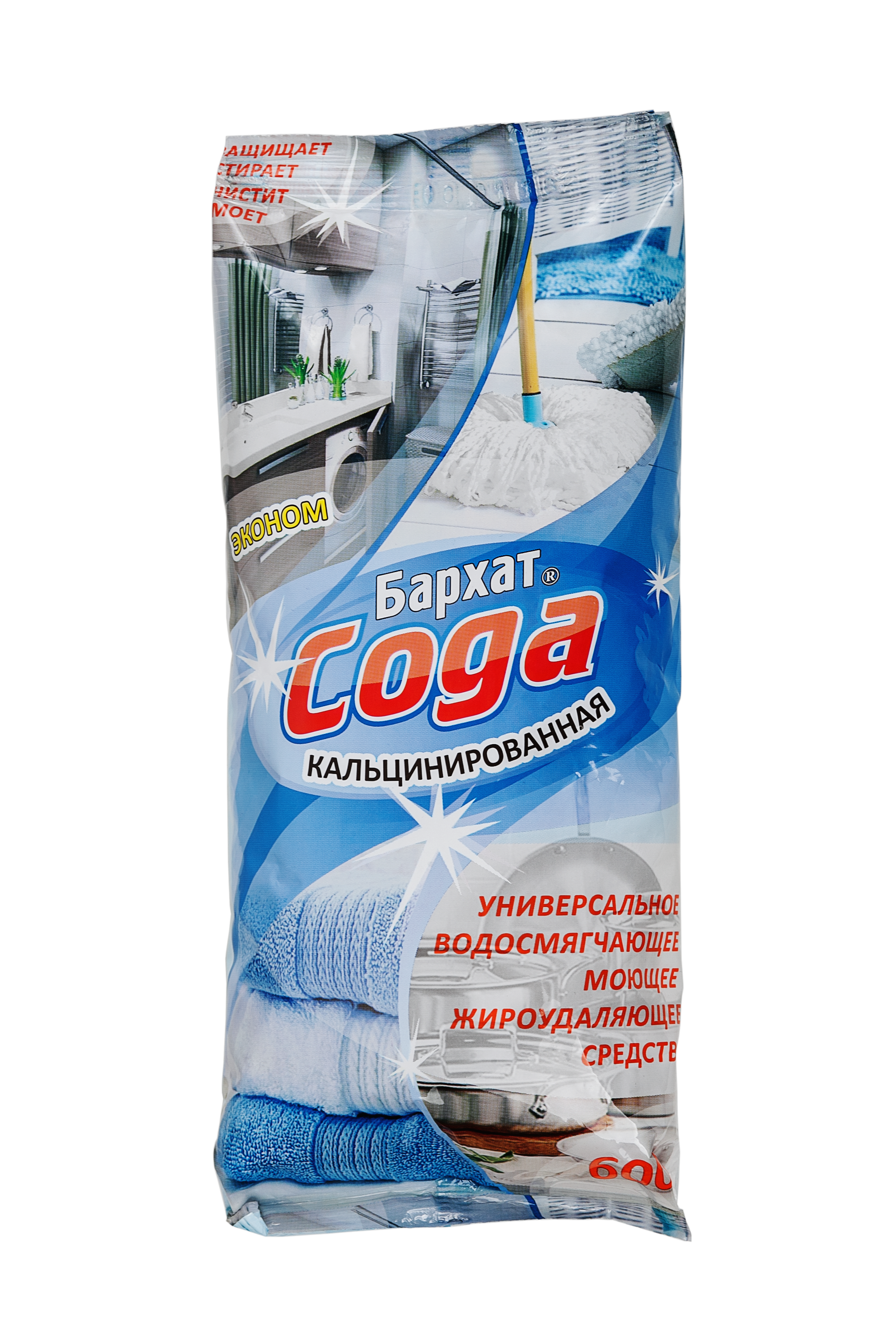Сода кальцинированная Бархат 600г.
